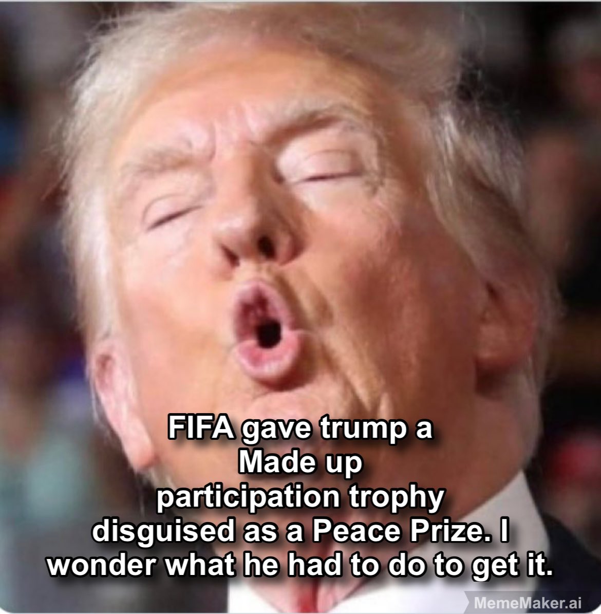 The President of Participation Trophies. FIFA stroked trump’s fragile ego. His mommy and daddy started it with how he was raised. #WorldCup2026 #MAGA #MentalHealthMatters #FDT #fypシ #Trump