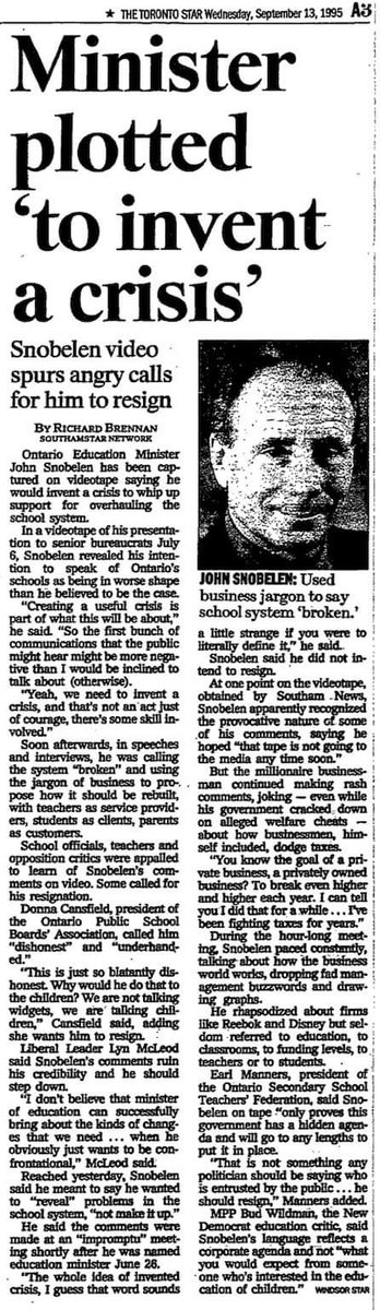 Sound familiar? The old Conservative playbook = defund, destabilize, dismantle...the big prize = privatize.