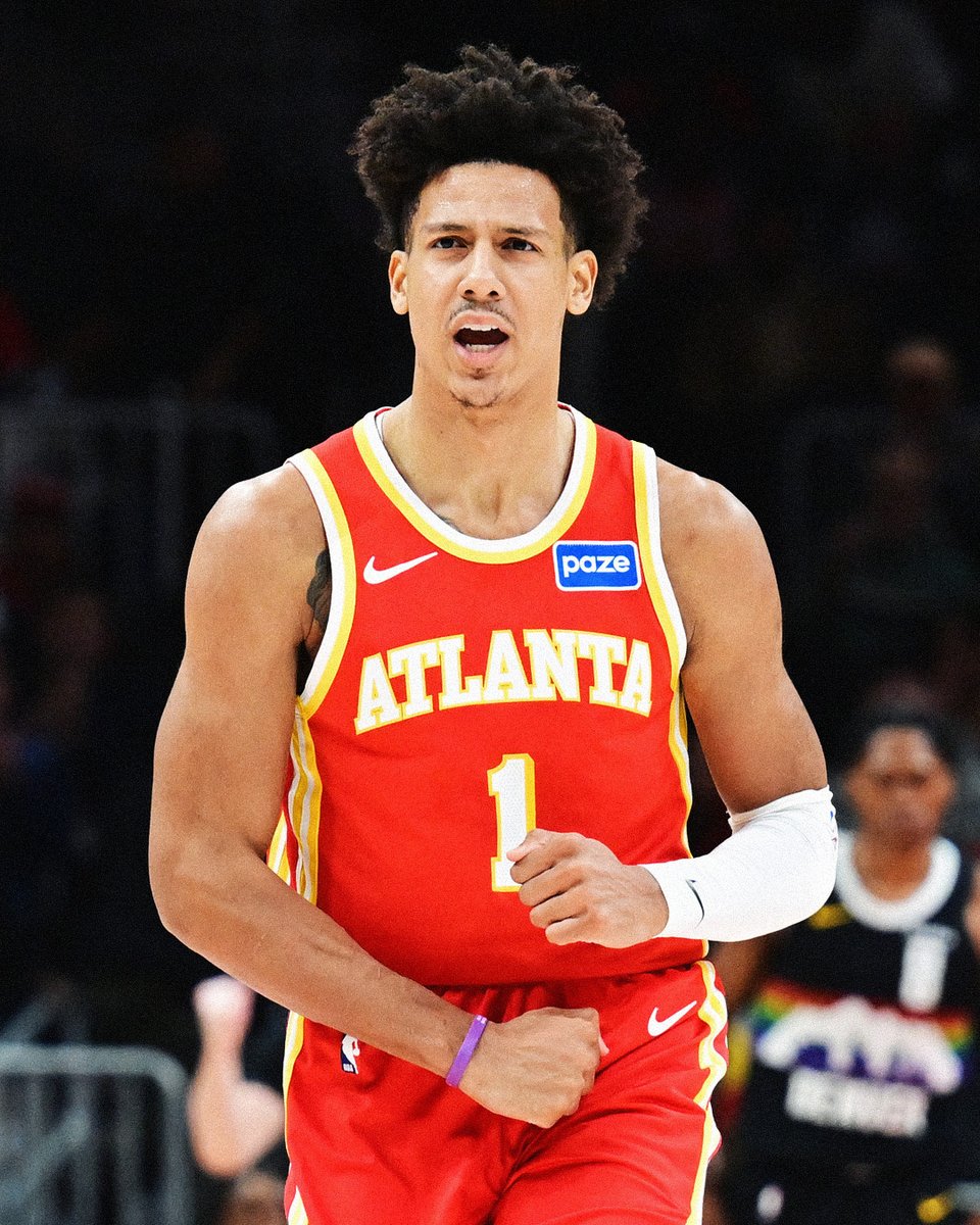 Jalen Johnson joins...
Nikola Jokić (2x)
Russell Westbrook (2x)
Domantas Sabonis
Luka Dončić
As the only players to record a first-half triple-double in the PxP era (1997-98) 👏
