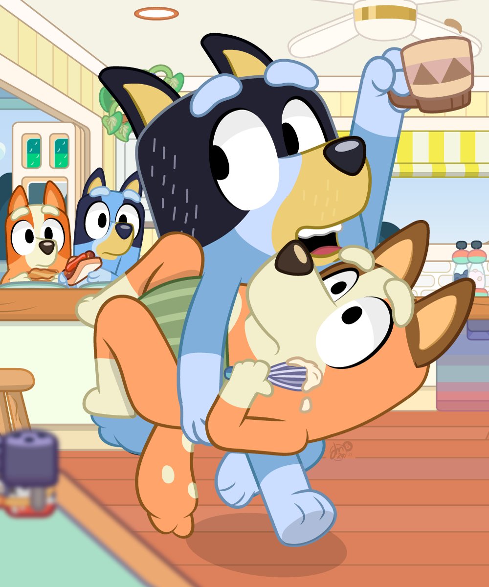 "Thanks for breakfast! See ya later, kids!"
#BanditHeeler #ChilliHeeler