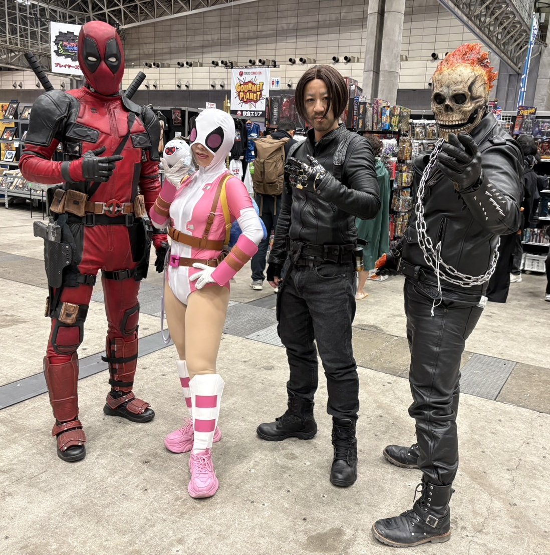 コミコン2日目開幕✨ デッドプール＆グウェンプール＆ゴーストライダー