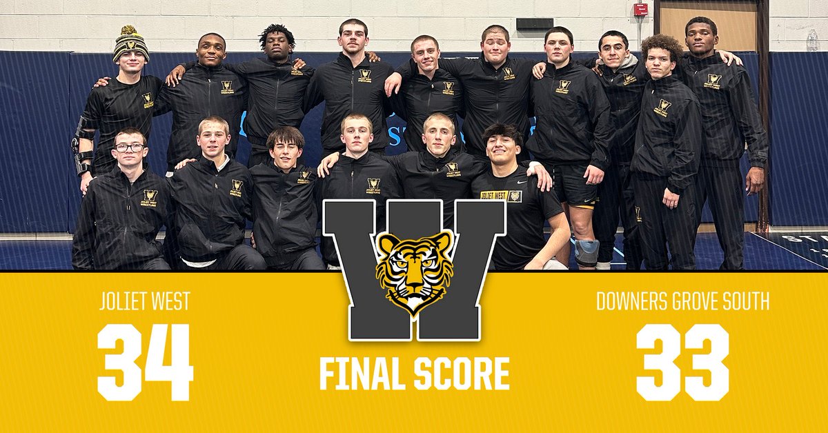 JolietWWrestle's tweet photo. Joliet West heads into the weekend with a record of 2-1, picking up wins against Plainfield South and Downers Grove South #TigerPride #LiveWithPassion #ALLIN https://t.co/GGvaToz7LI