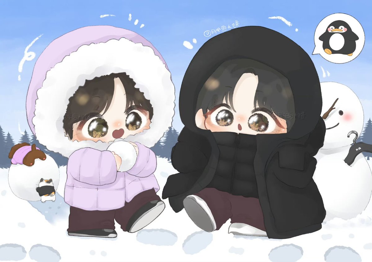 midnightsun_88's tweet photo. First snow, warm heart❄️☃️

#XingQiu #QiuDingjie #HuangXing https://t.co/u1jU56GXaQ