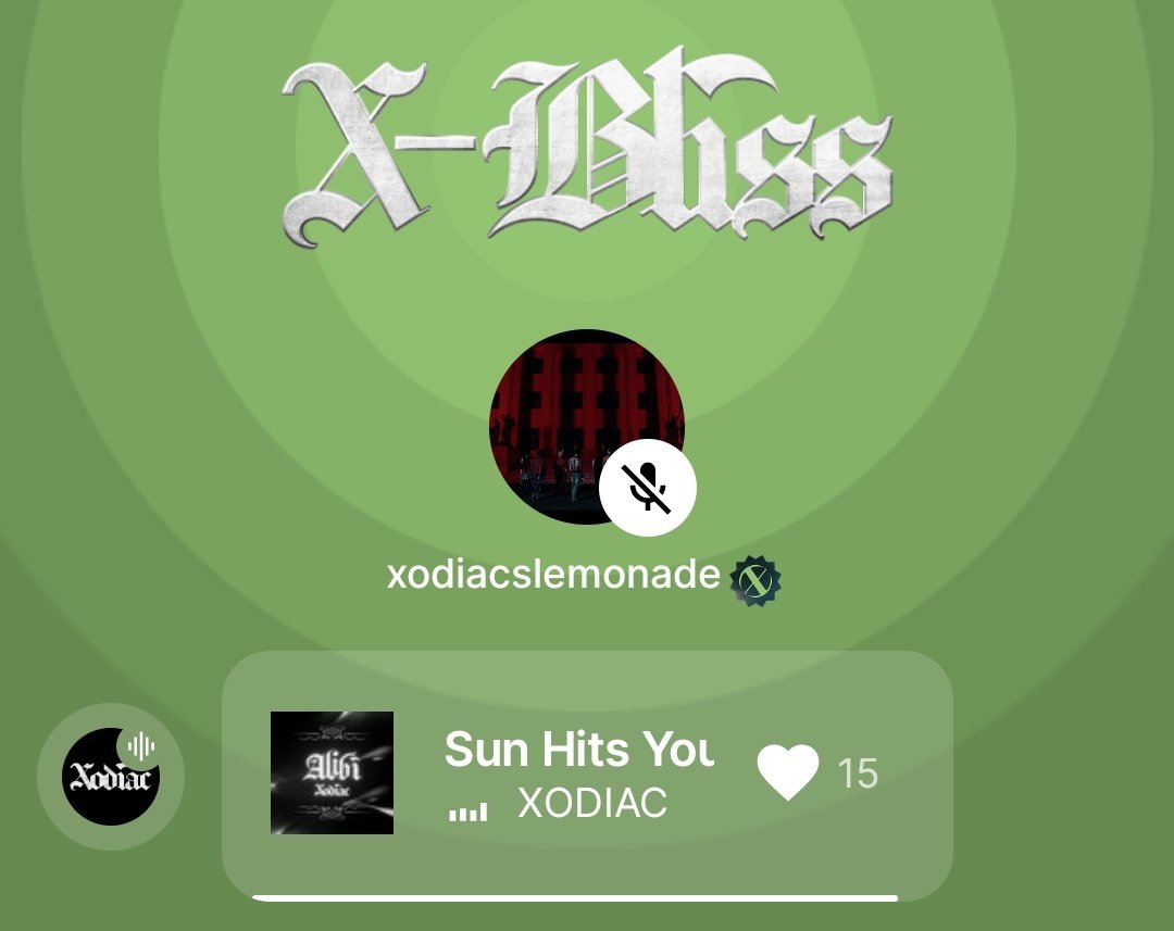 [🎙SH]
The wait is over, #XBLISS!!
Xodiac has joined stationhead!!
Follow their station "xodiacofficial"

You can listen to their intro everytime you join a syndicated station.
Our fandom's color also has changed days ago💚💚
 
#XODIACAlibiEra #소디엑
<a href="/XODIACOfficial/">XODIAC Official</a> <a href="/STATIONHEAD/">STATIONHEAD</a>
