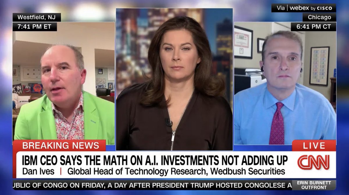 DivesTech's tweet image. Great to be on @OutFrontCNN @ErinBurnett along with my friend @biancoresearch discussing the economy and the AI Revolution into 2026 with a big Fed meeting next week ahead 🔥🏆🐂🍿📺👇@CNN @cnnbrk