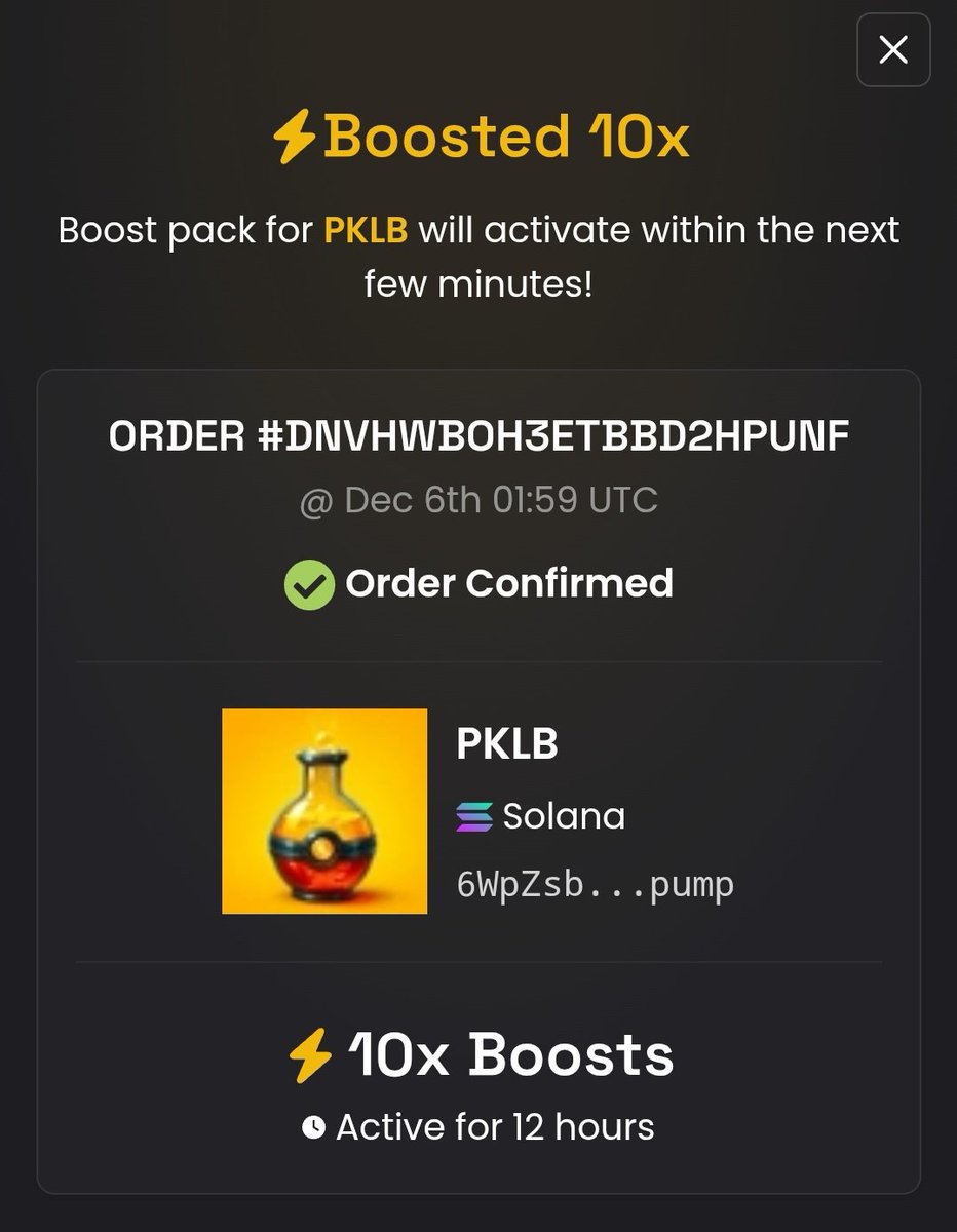 PokeLabsFun's tweet photo. $PKLB DEX BOOST IS LIVE!

CA: 6WpZsbSHxDiV9JtrfKLxydpZDRP9xaZeou5aXtrxpump

⚡️https://t.co/j7DP5FMIR7 https://t.co/8GNSn10GQF