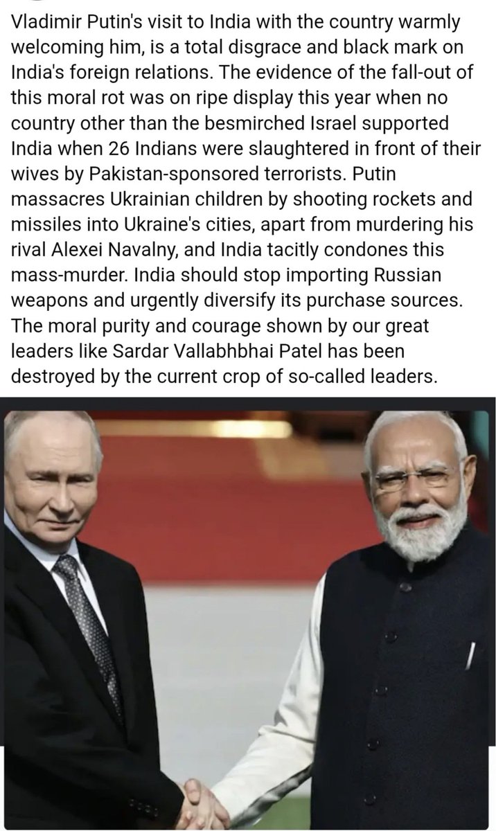 EarnesTaster's tweet photo. #IndiaPleaseDissociateYourselfFromRussia https://t.co/UVKQekQmvj