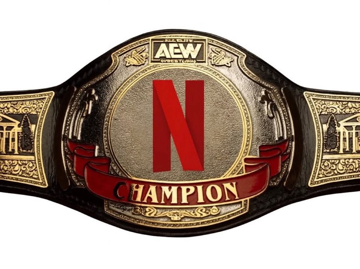 simmy247's tweet photo. @GreatBrianLast AEW Netflix Championship coming in 2027😂 https://t.co/Tw3GWc0nUh
