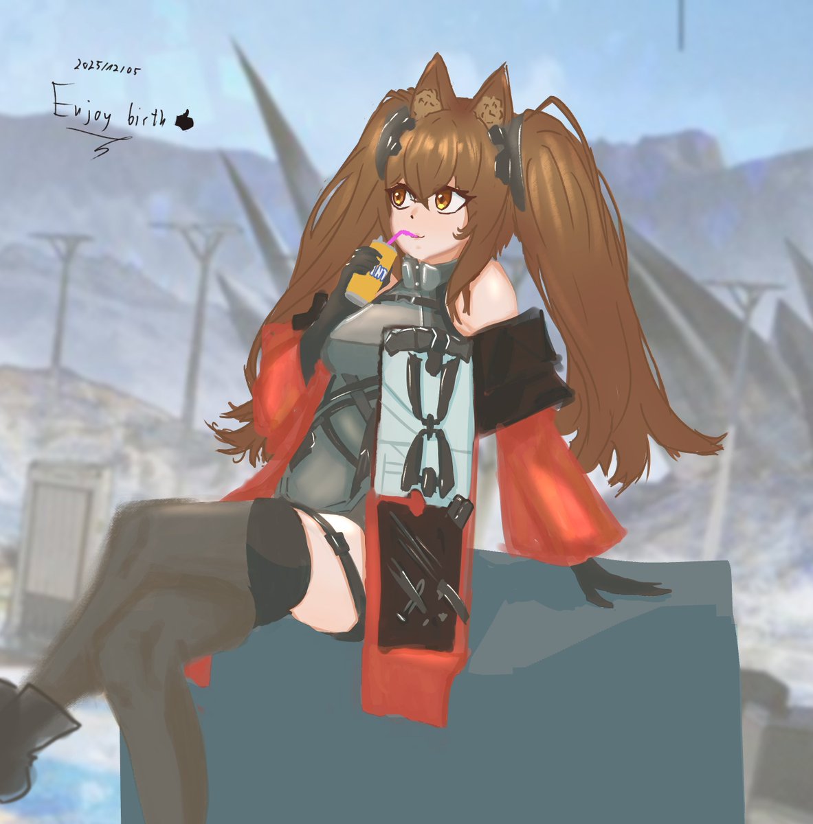 Gilberta(Legally distinct Angelina) B-day comm 
#ArknightsEndfield #Endfield