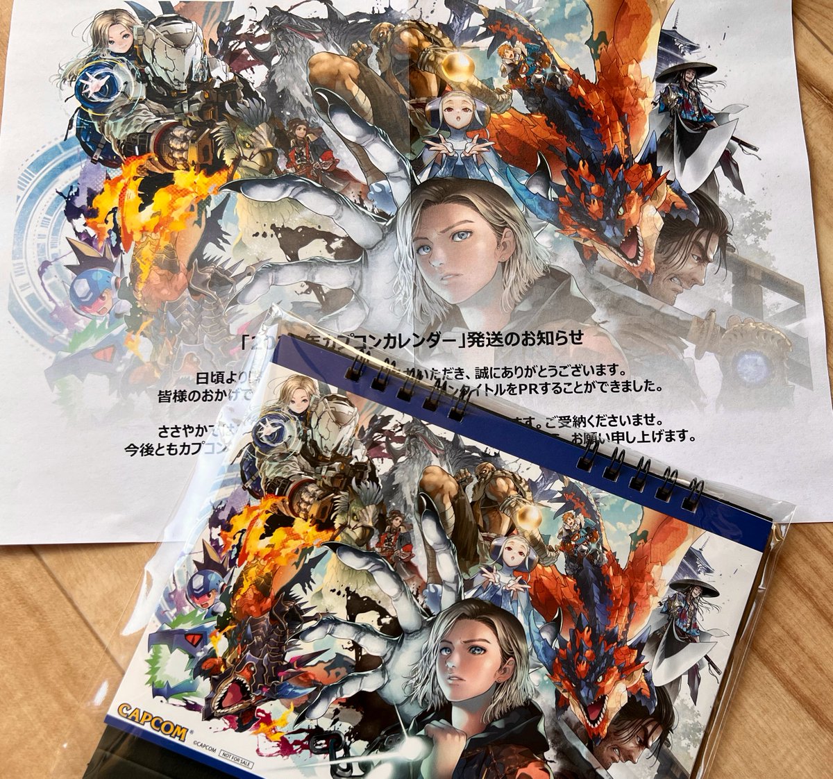 カプコン様からカレンダー頂きました！ ぴよぴよのひよっ子ですが