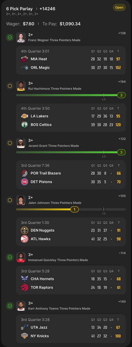 TheMerciless23's tweet photo. Jalen… one more three to add to your fastest triple double game?!? https://t.co/fXc2nhClBG