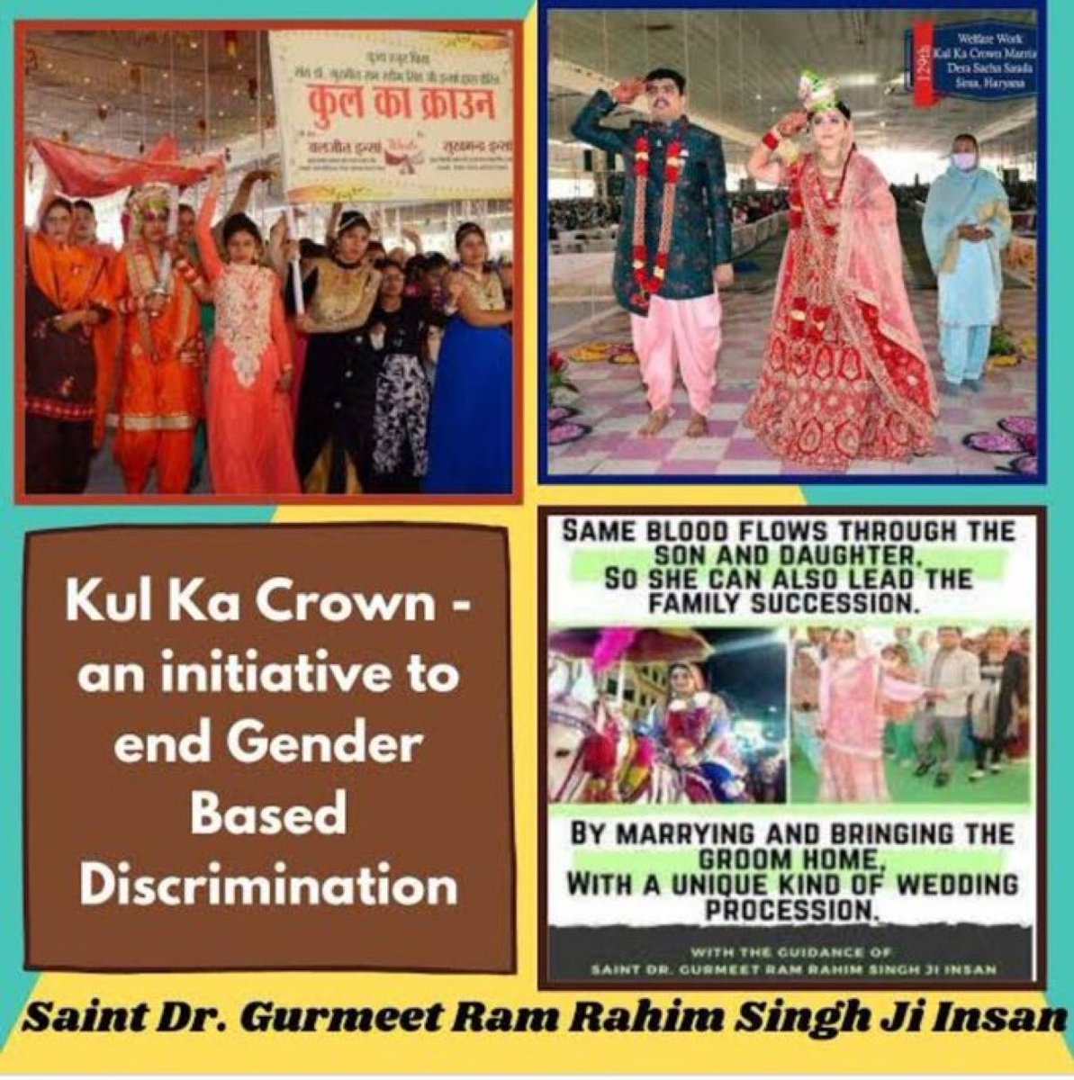 MOHITJI16488286's tweet photo. Saint Gurmeet Ram Rahim जी लोगों को बेटियों को बेटे के बराबर अधिकार देने के लिए प्रेरित करते हैं। #Generequality के तहत आज बेटियां भी अपने माता-पिता की अर्थी को कंधा दे रही हैं। डेरा सच्चा सौदा हमेशा से महिला सशक्तिकरण और #GenderEquality का अग्रदूत रहा है।
#GenderEquality https://t.co/uLmx5h3bTD