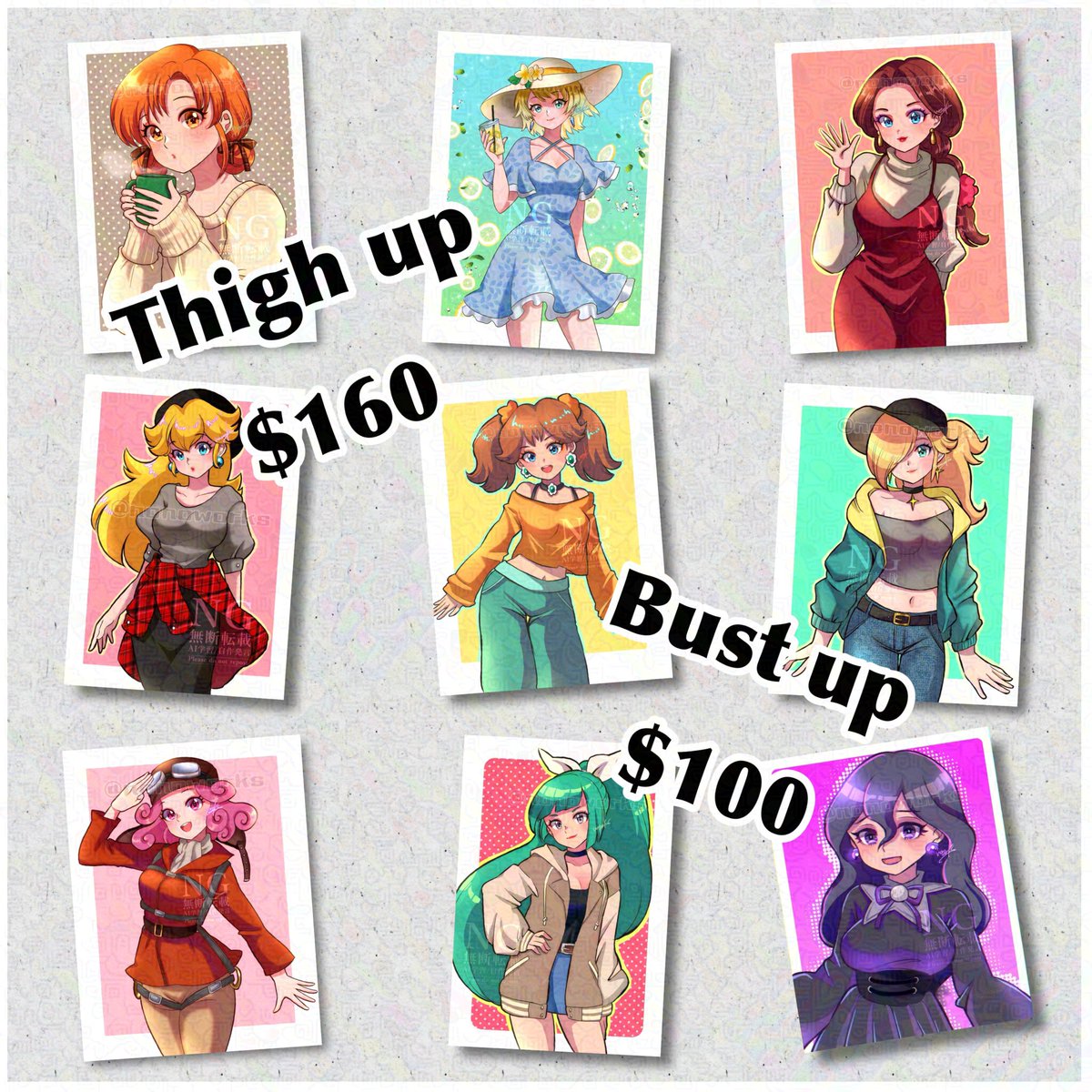 【 Commission Info 】
In January, I want to focus on actively drawing character expressions and faces, so I'm looking for bust-up and thigh-up commissions. 
If you're interested, please contact me using this form! 
forms.gle/B7EHhY8WKJiVpm…