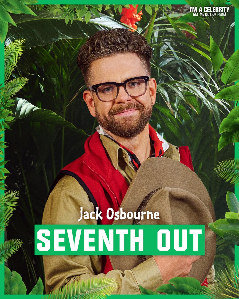 imacelebrity's tweet image. We can confirm that Jack is the next Celeb to leave the Jungle! 

He’s been a brilliant Campmate and will be missed ❤️ #ImACeleb
