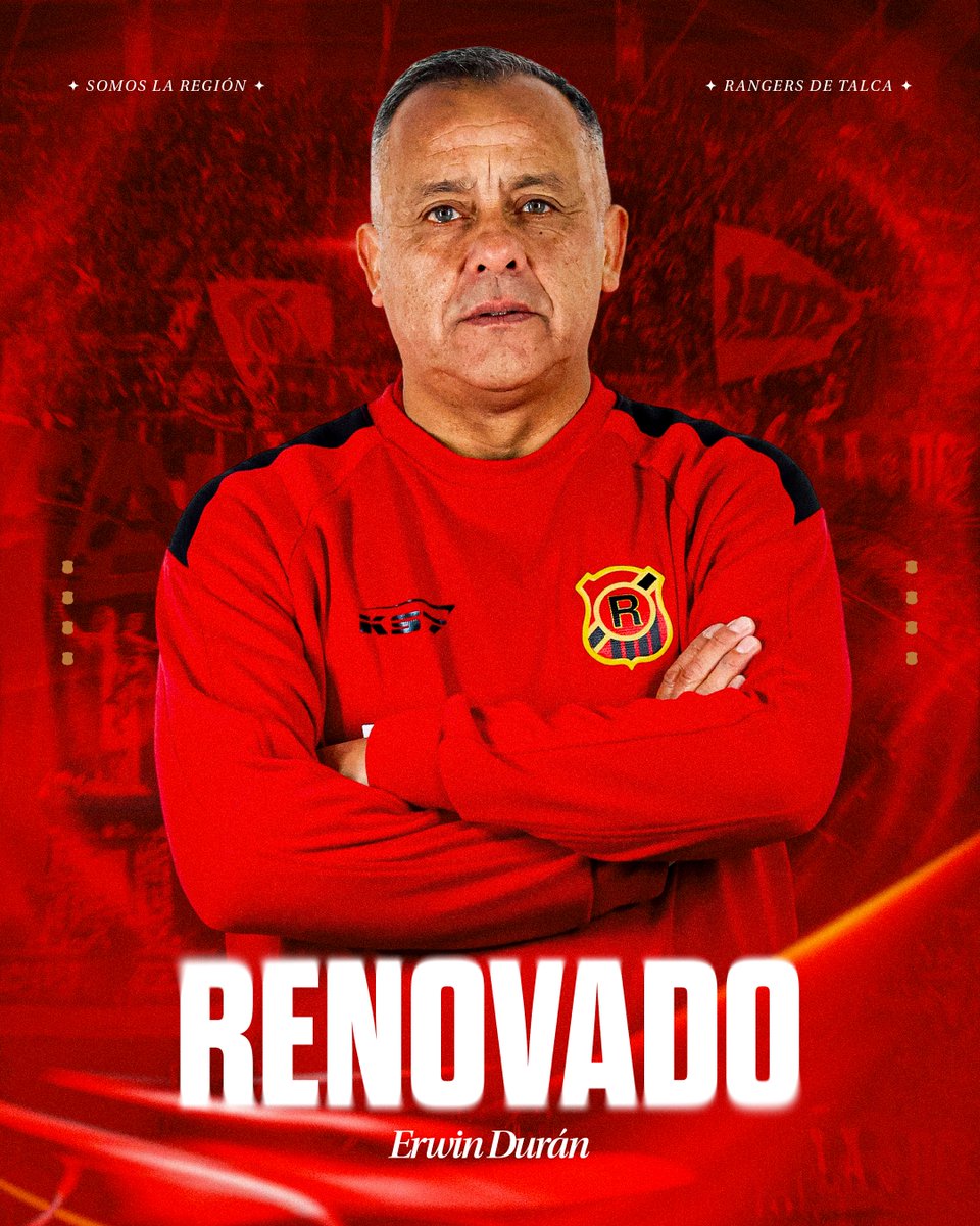 ¡𝐁𝐈𝐄𝐍𝐕𝐄𝐍𝐈𝐃𝐎, 𝐏𝐑𝐎𝐅𝐄! 👔

Estamos felices de anunciar a Erwin Durán Santander, quien es nuestra primera renovación para la temporada 2026. El profe continuará siendo el director técnico de Rangers de Talca.

¡Vamos por un tremendo 2026! 💪