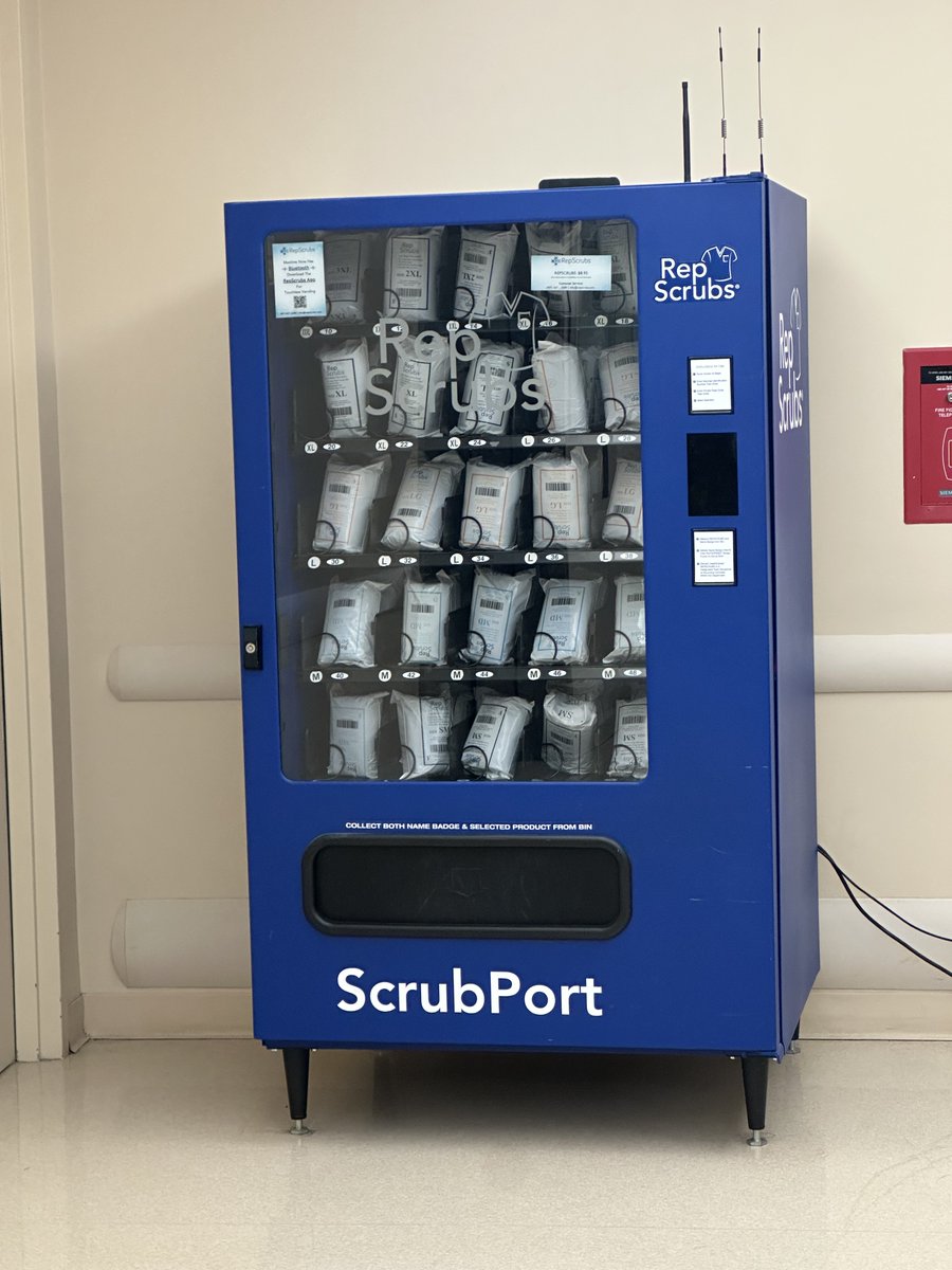 Here's something you don't see every day ... unless maybe you work at a hospital. While most vending machines may include drinks or snacks, some hospitals have vending machines that feature scrubs! This ensures that clean scrubs are available at all times to appropriate
