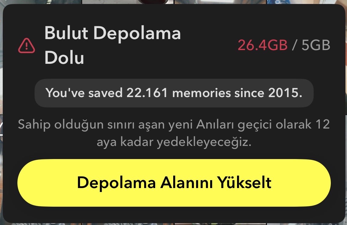 bunu bize neden yaptın snap 😭