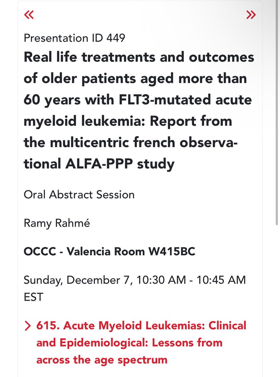 I’m glad to share with you our oral presentation at #ASH2025 meeting that will be presented on December 7, 2025:
- Session Time: 9:30 AM - 11:00 AM - Presentation Time: 10:30 AM - 10:45 AM - Room: OCCC - Valencia Room W415BC