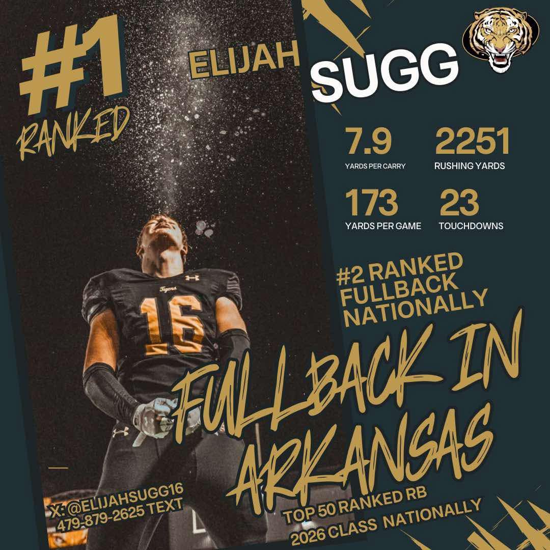 BigPhil870's tweet photo. Help keep this young bruiser in the state of Arkansas where he wants to be. @ElijahSugg16 @FootballPTigers @RazorbackFB #OneArkansas #KeepThemHome
#PrairieGroveStud https://t.co/zYPJmcxomk