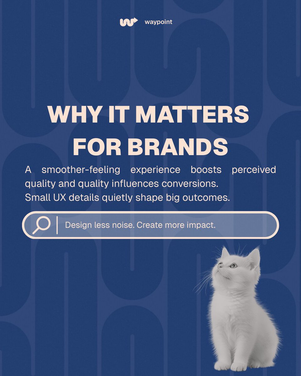 hiwaypoint's tweet photo. 4/4 Ready to design with purpose? ⚡️

✨ More insights, more clarity, more intelligent experiences; coming your way.

#UXDesign #UIUX #MotionDesign #MicroInteractions #DigitalExperience #ProductDesign #Waypoints #DesignStrategy #CreativeAgency #UserCentricDesign #WebDesign https://t.co/MXdL6Ku4TJ