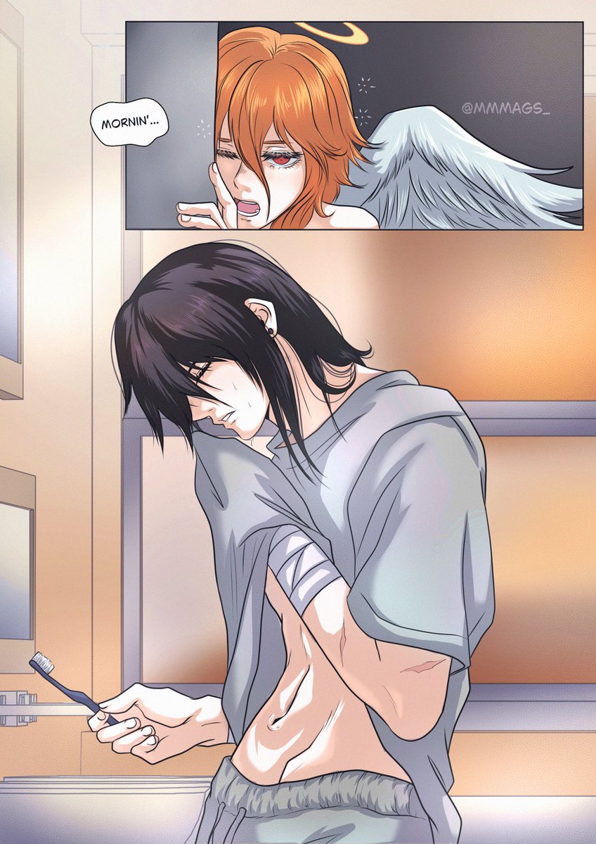 _mtokki's tweet photo. First morning together 

#akiangel #chainsawman https://t.co/ItaLgbvDyA