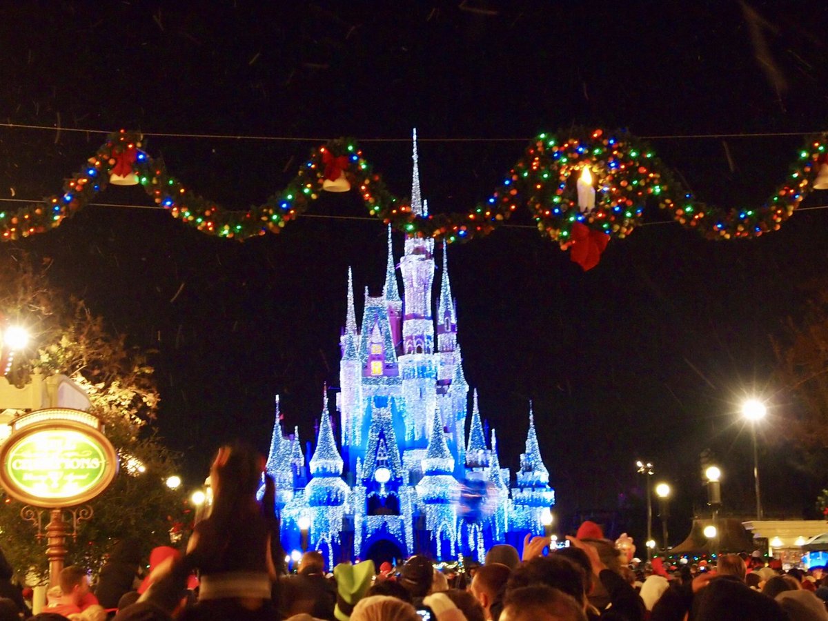 disneypicaday's tweet photo. Need a #Dreamlights full garland fever dream for #ThrowbackThursday? Here you go. https://t.co/0YVIaPkiKV