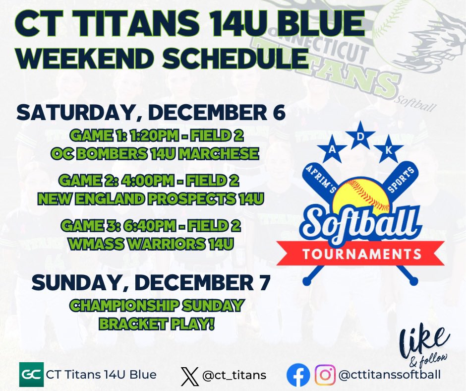 CT Titans Softball tweet media