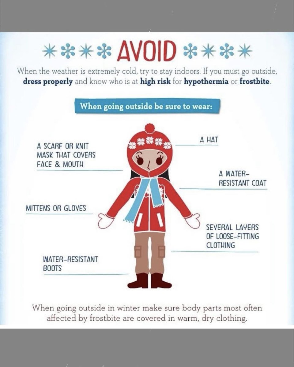 ErieCountyESU's tweet image. Tips on #DressingProperly for cold weather 🥶 when outside for events 🦬🏟️🏈
@NWSBuffalo-Fair weather today-lots of sunshine-little snow Sat downwind of Great Lakes-quick moving storm brings light widespread light snow later &amp;amp; into Sun night. #winter #avoid #spot #treat #GoBills