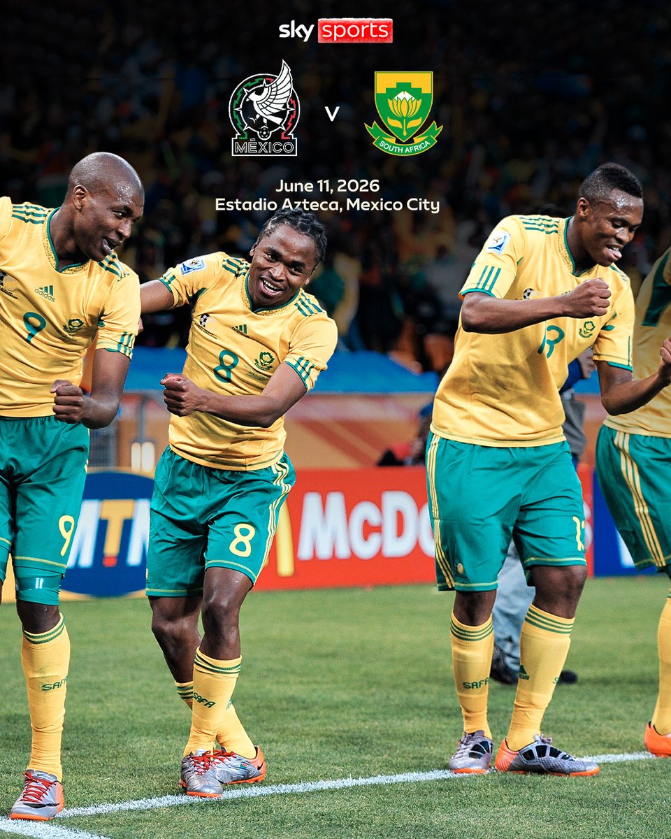 The opening tie of the 2026 World Cup will be a replay of South Africa and Mexico's famous 2010 opener 🤩🇲🇽🇿🇦