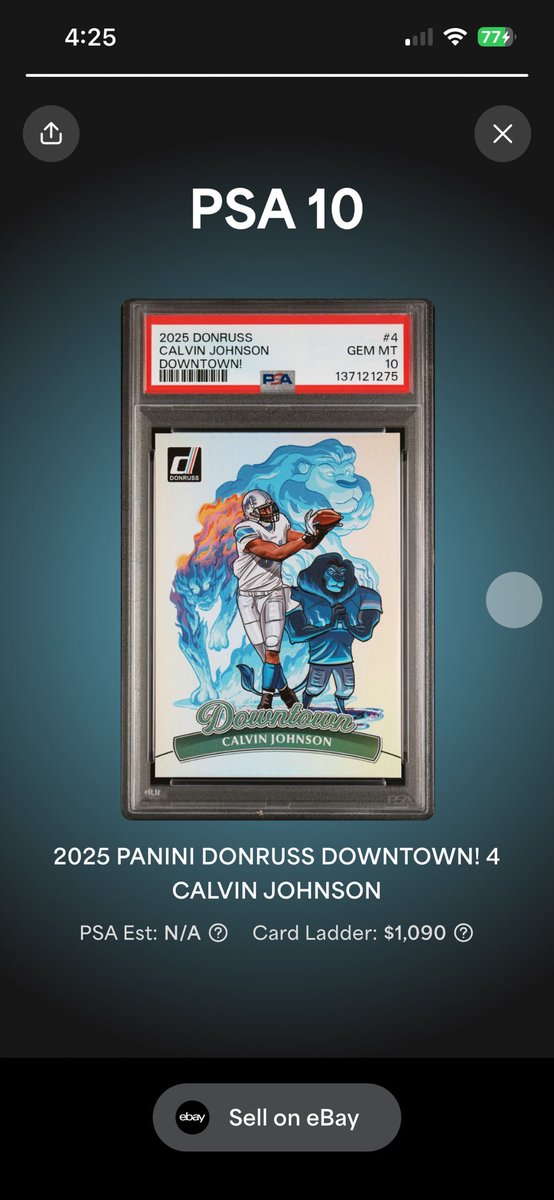 Wellz2011's tweet photo. @Vikings95Cards JUST GOT THIS BACK FROM PSA BANG BANG BABY BANG https://t.co/h4mdTWYQNU