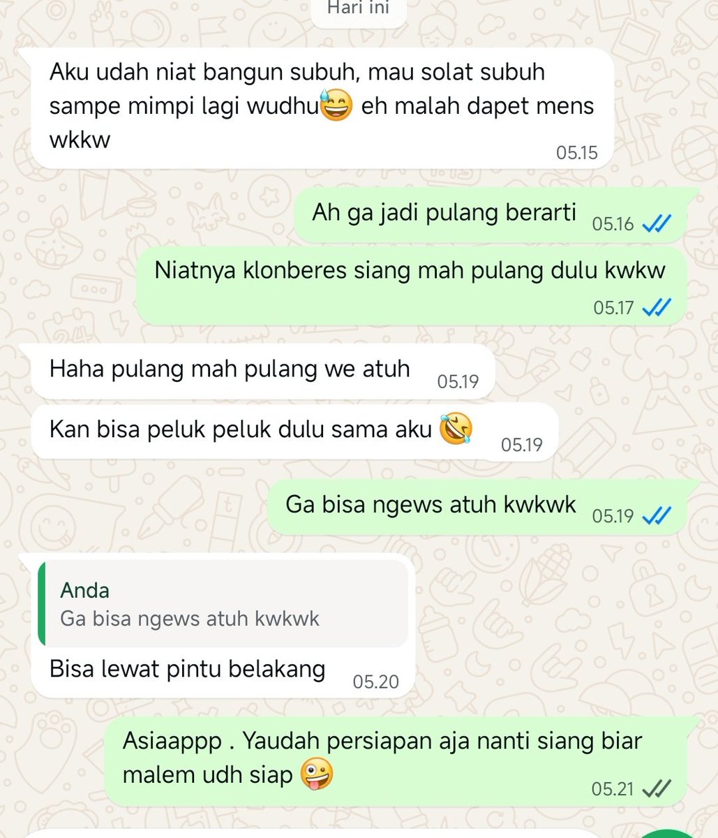 Kalo udh sekali emang nagih sih 🤣🤪😅
Jadi gak ada kata libur buat having seks karena punya cadangan dan variasi gaya bercinta yang gak monoton 🤭