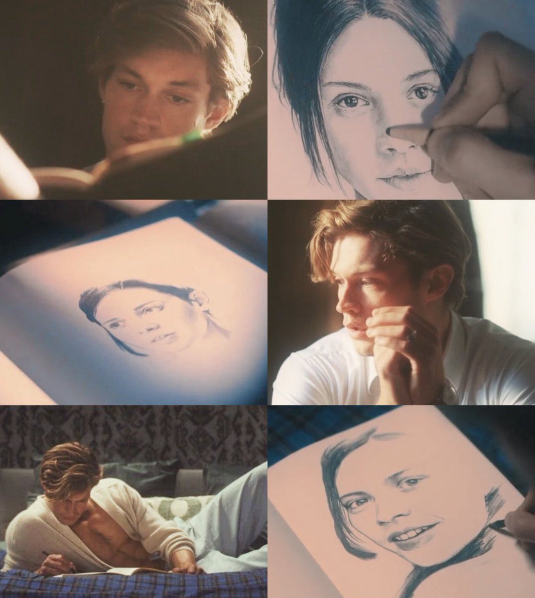 the concept of James drawing Ruby whenever he’s away from her so he never forgets her face and  she’ll never be invisible to him ✎𓂃🩵