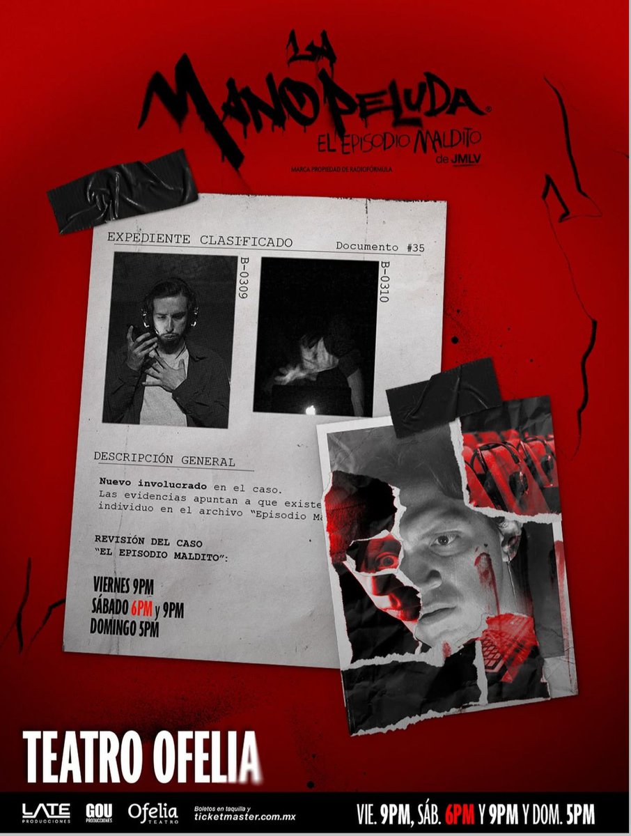 Tenemos pases dobles para que asistan a "La Mano Peluda" HOY 9PM en el Teatro Ofelia

Únicamente:

🌟Nombre completo
🌟Like y RT

Ganadores al azar 🥳🎭