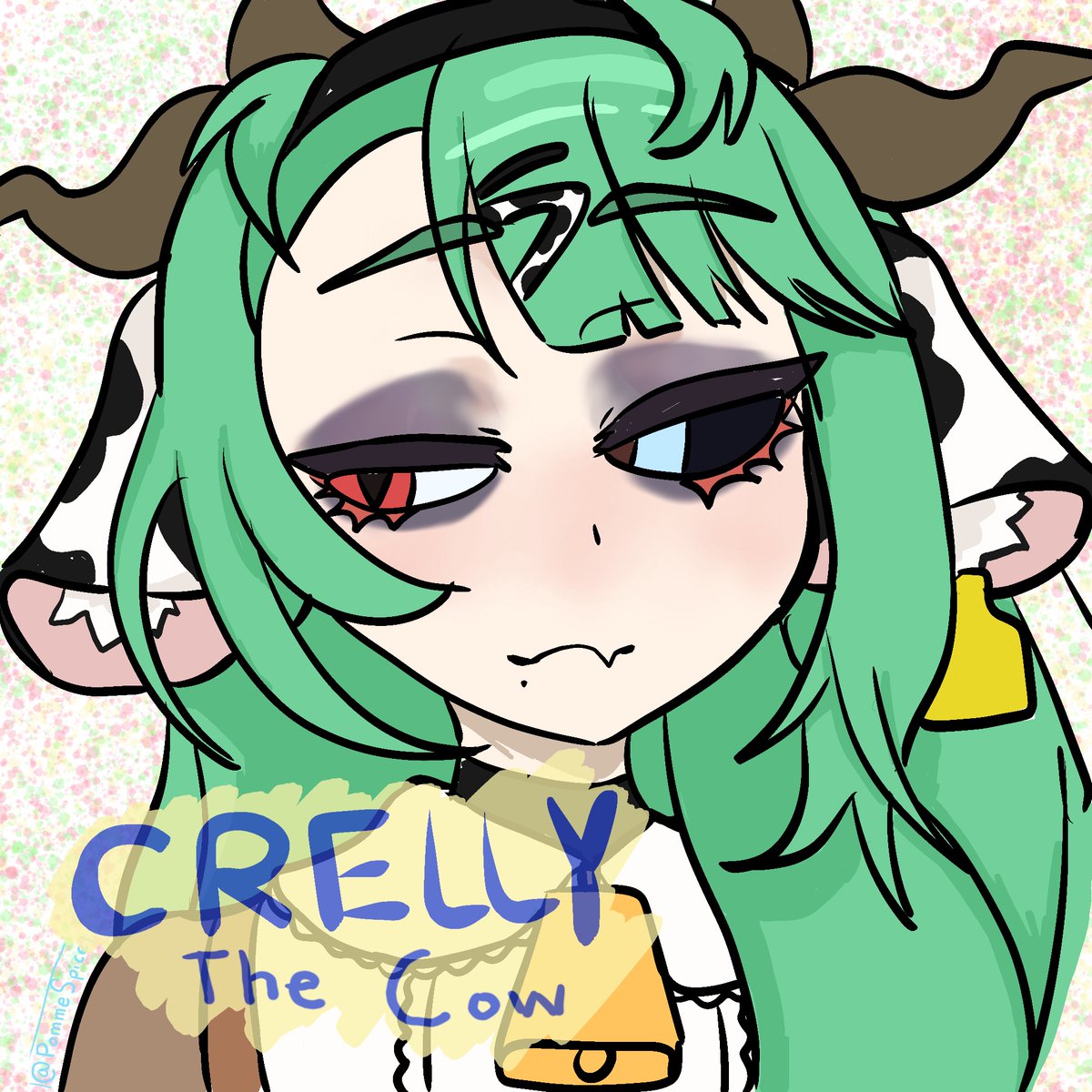 PommeSpice's tweet photo. Drew a cow. @crellythecow https://t.co/IOFJgErVhb