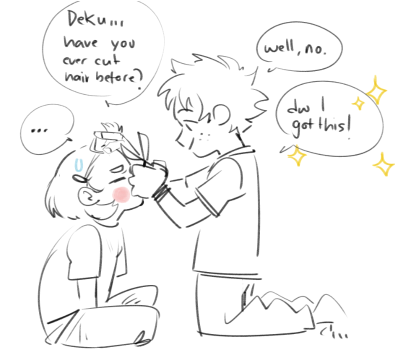 giving your grieving friend a needed hair trim 