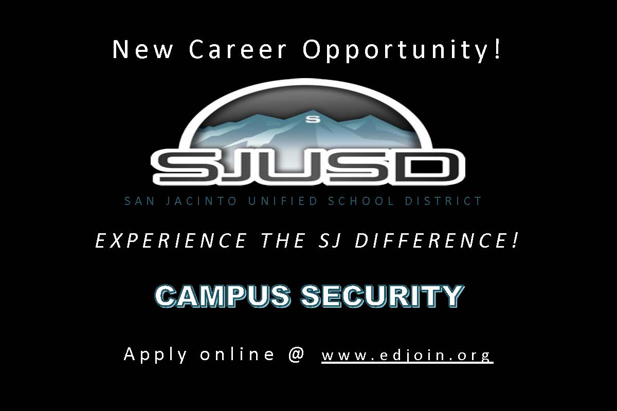 SJUSD is seeking a Campus Security, Student, Community &amp; Personnel Support APPLY ONLINE!
edjoin.org/Home/JobPostin… #EDJOIN #GetAJob