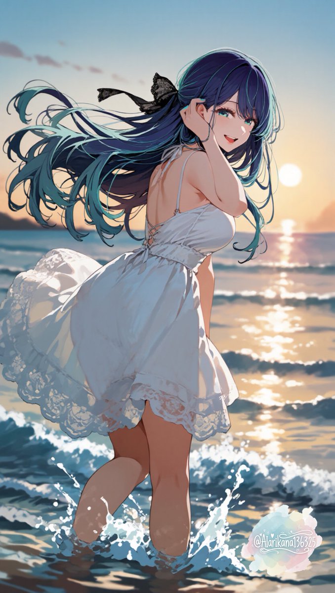 GM☀️🏝️—— 【黒川あかね×朝焼け】 「ひゃあっ、…やっぱりちょっと