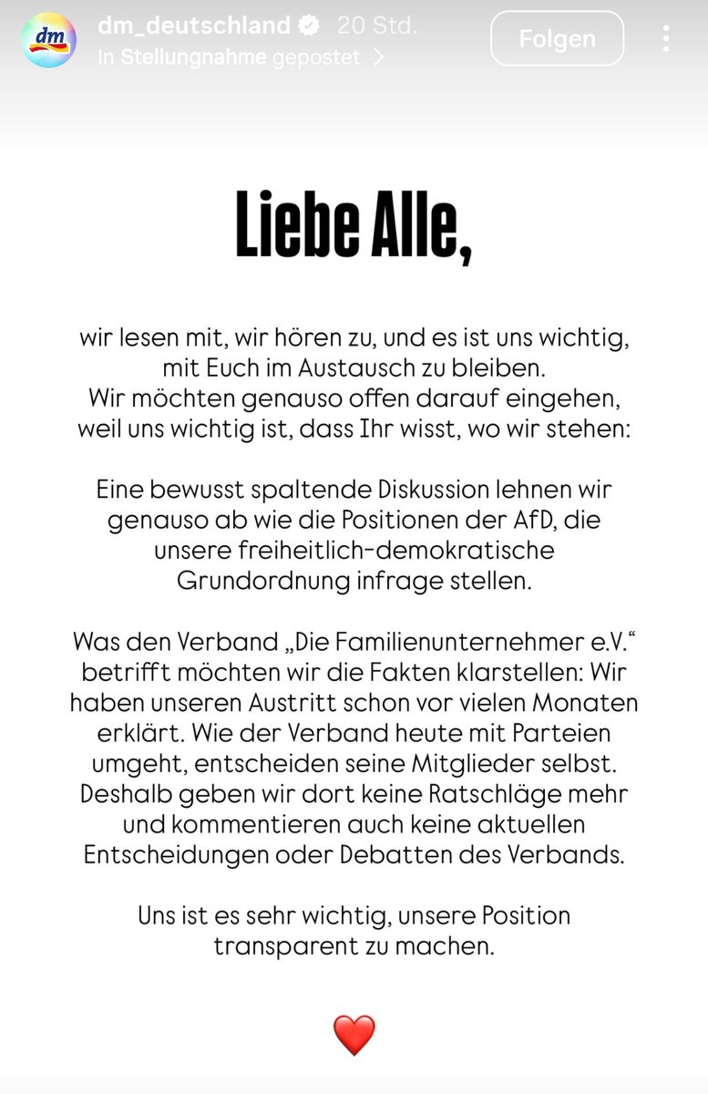 Die ganzen dummen #AfD Idioten die #Rossmann boykottieren und zu DM rennen die schon Vorher aus dem Verband ausgetreten sind und an der Seite von #Rossmann stehen. Scheiße seid ihr #Blööd!