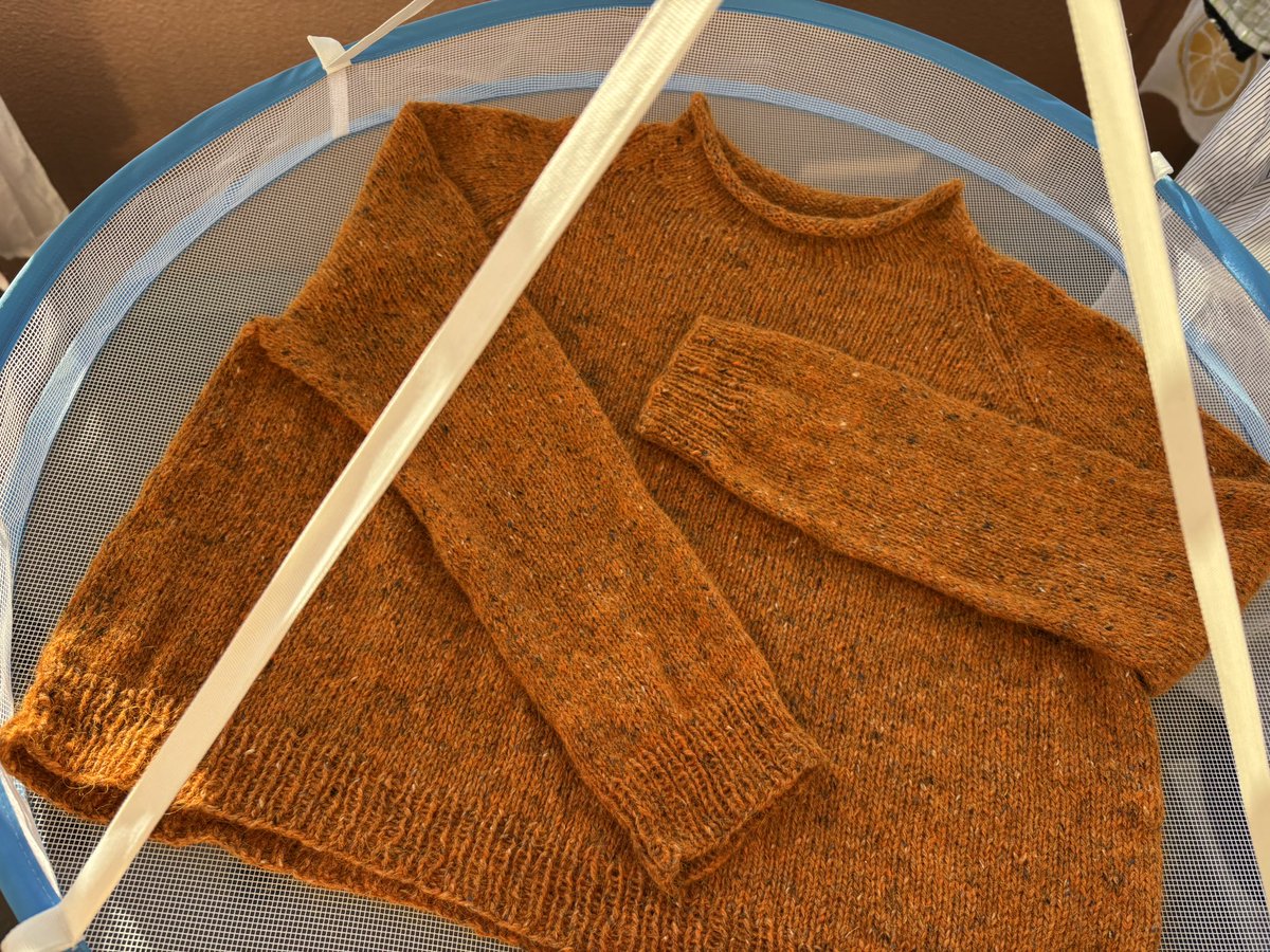 ruji6's tweet photo. セーター干物。 https://t.co/tNCyVJ4pNk