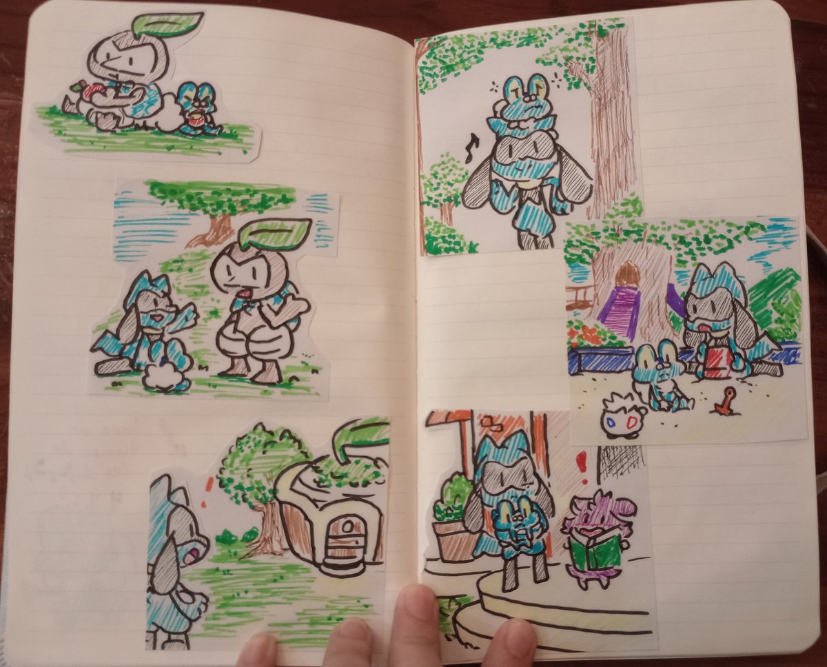 laura_union's tweet photo. Encontré unos mini bocetos antiguos de mi cómic y me dieron ganas de hacer más! Están todos revueltos porque son escenas de diferentes partes, pero igual quise compartir mis hojitas de bocetos. 🖌️~(⁠≧⁠▽⁠≦⁠)~✨ https://t.co/sB2SetjR2t