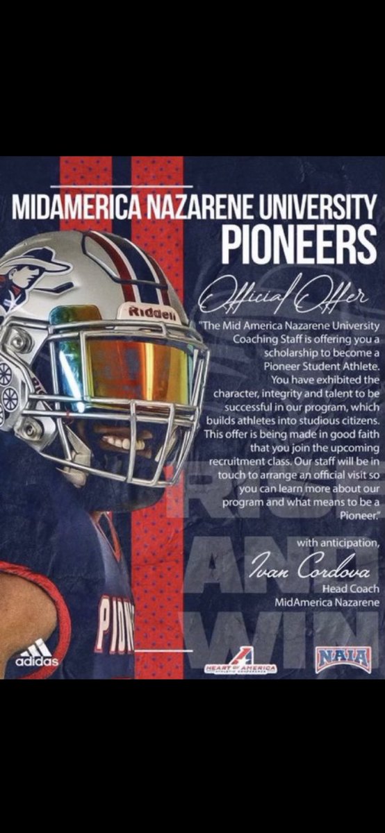 kadenThomas26's tweet image. Blessed to receive an offer from Mid-America#AGTG @MNUFootball_