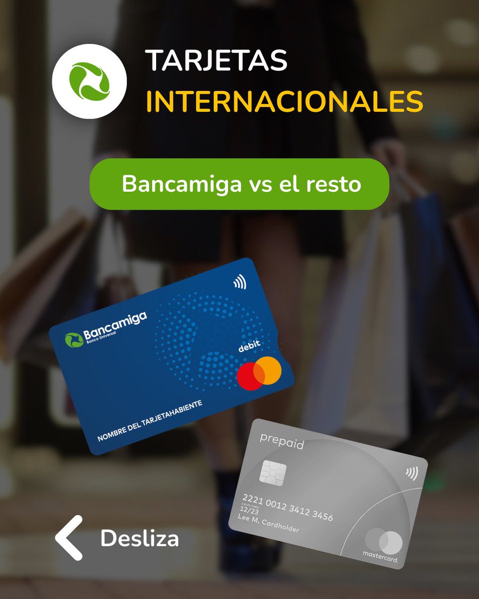 NebulaVzla's tweet photo. 🌎 Las diferencias de la Tarjeta Internacional de #Bancamiga vs #ElResto 💳

👉🏻 La Tarjeta de Débito de Bancamiga tiene peculiaridades que ninguna otra tiene en el mercado venezolano 🇻🇪

✅ Por eso, abrir tu cuenta en Bancamiga siempre será una buena elección.

📍 Encuentra tu agencia más cercana en: https://t.co/pOsjJ3x1hp