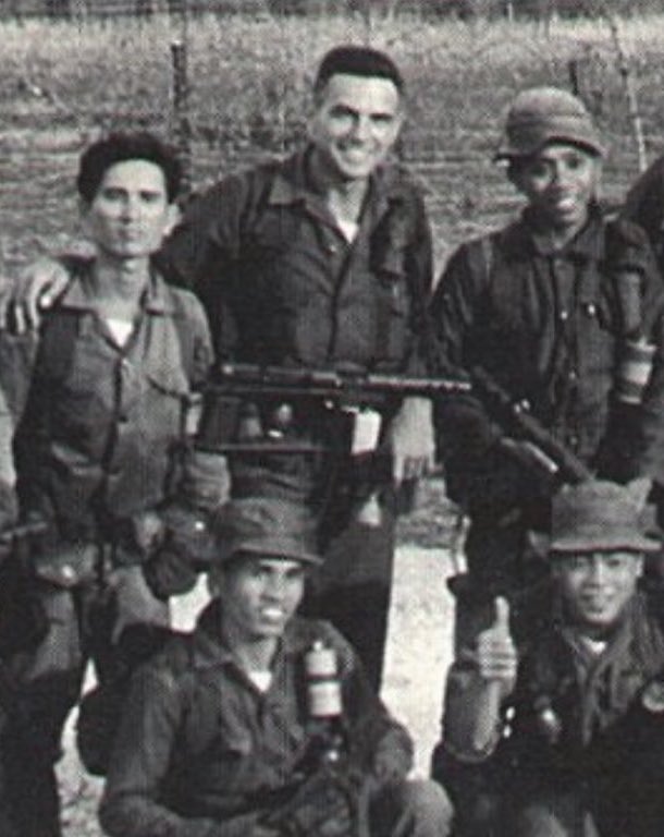 Dick Meadows with some of the indigenous members of Recon Team Ohio