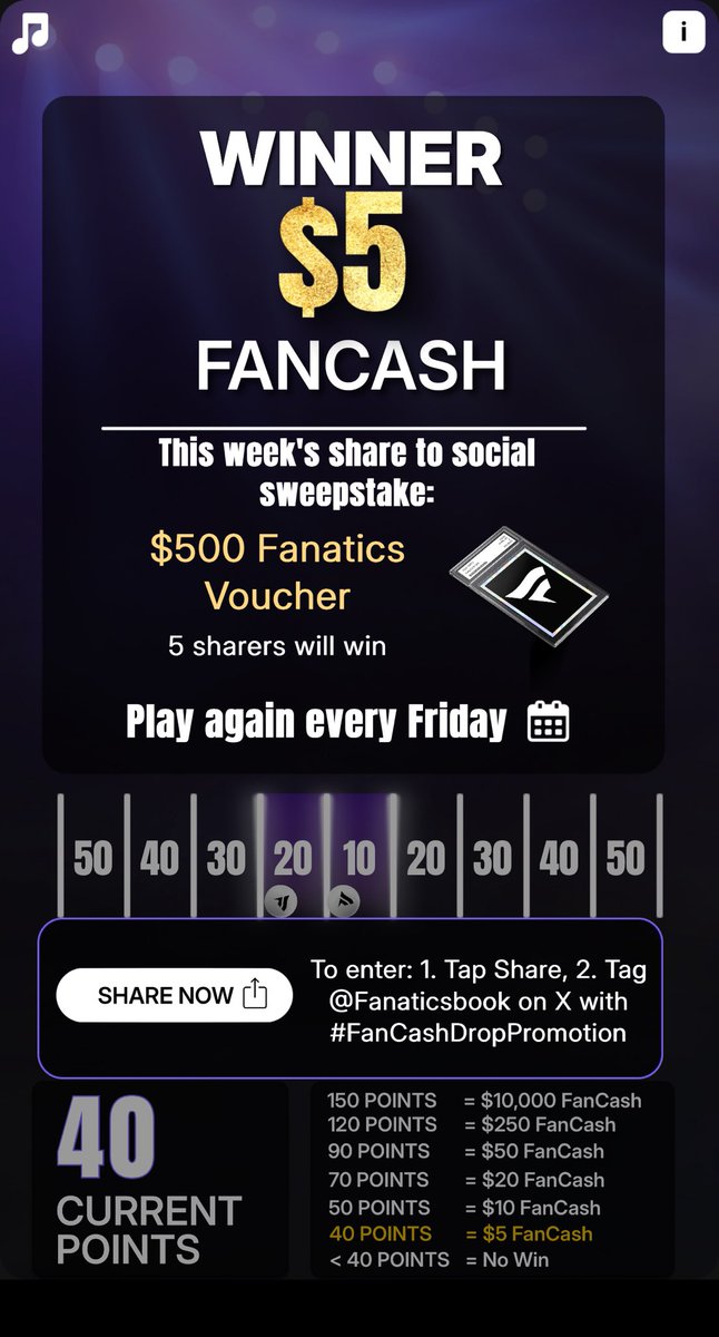 Play the #FanCashDropPromotion today

⁦<a href="/Fanatics/">Fanatics</a>⁩  fanatics.onelink.me/5kut/p6fykbjo
