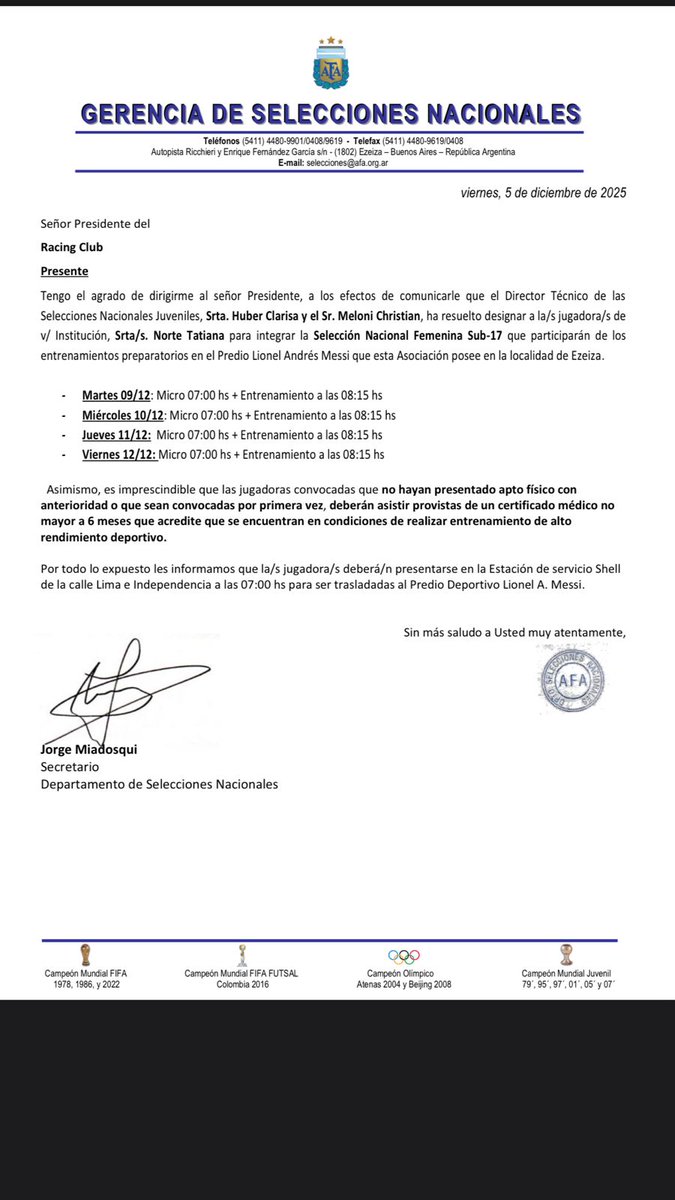 Felicitamos a Tatiana Norte jugadora de nuestro club por la citación a la selección nacional Sub 17 Vamos Tati !!!!!