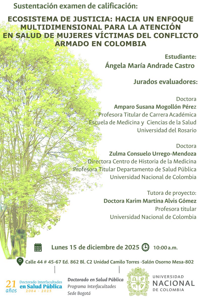 Docisp's tweet image. SUSTENTACIÓN EXAMEN DE CALIFICACIÓN PRESENTADO POR NUESTRA ESTUDIANTE ÁNGELA MARÍA ANDRADE CASTRO