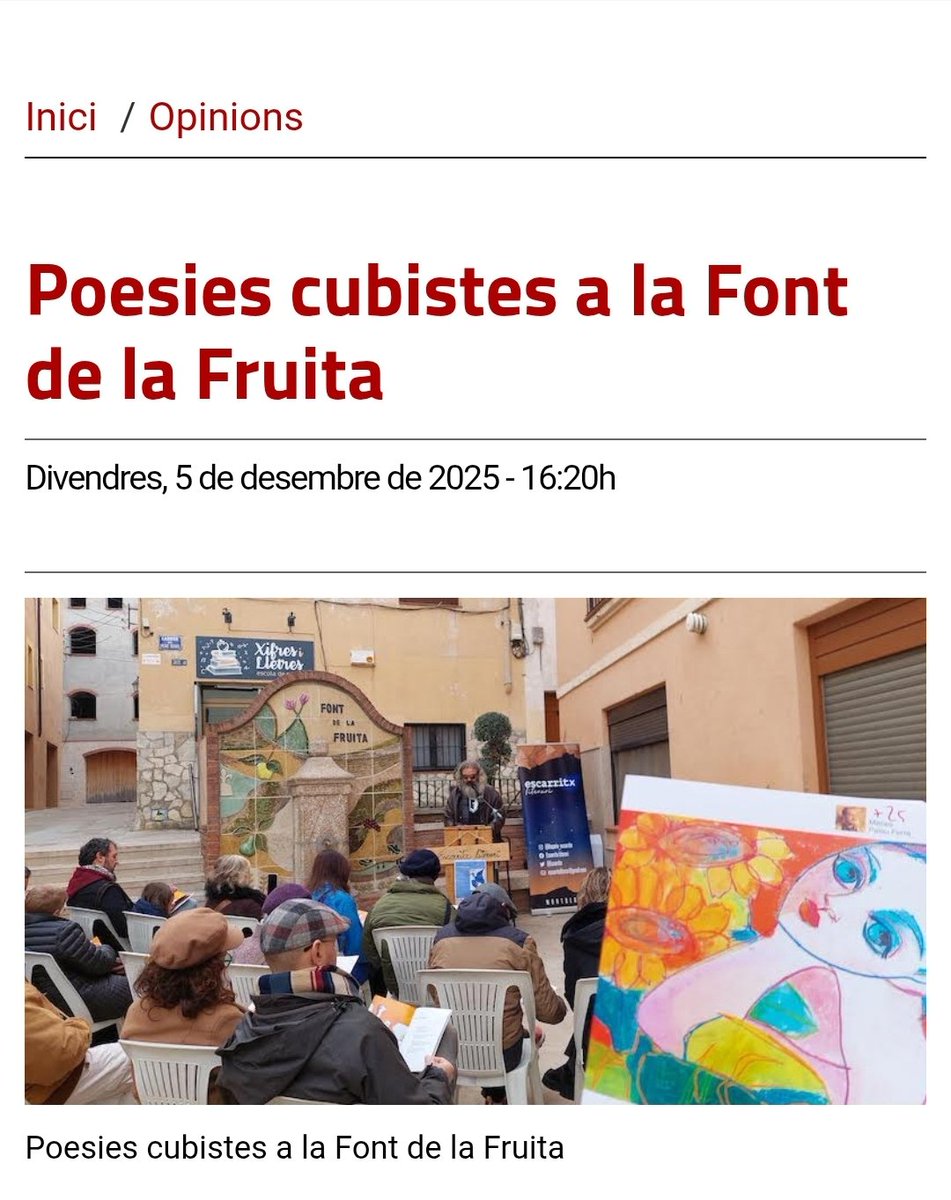 PalauFerre's tweet photo. Poesies cubistes a la Font de la Fruita: https://t.co/CJJegf0Zfi https://t.co/42SeoWQy4k