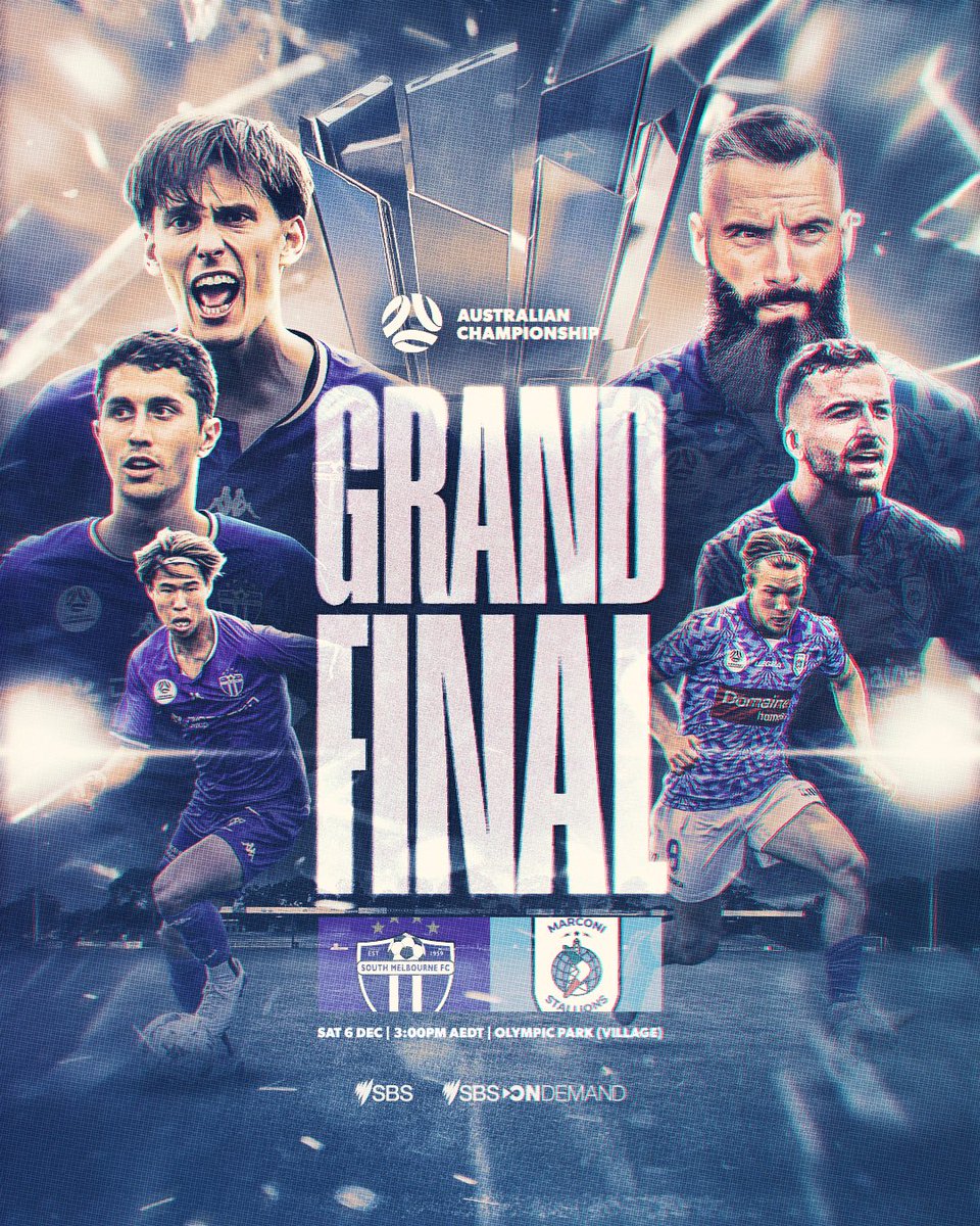 Honoured to get the call-up to commentate today's <a href="/AusChampionship/">Australian Championship</a> Grand Final on SBS, alongside <a href="/tolsi8/">Nick Tolios</a> &amp; <a href="/NickDurbano_/">Nick D'Urbano</a> 🎙️

The only two clubs to feature in all 28 seasons of the NSL, but South and Marconi never met in a Grand Final - until today.

Pregame show starts at 2:30pm!
