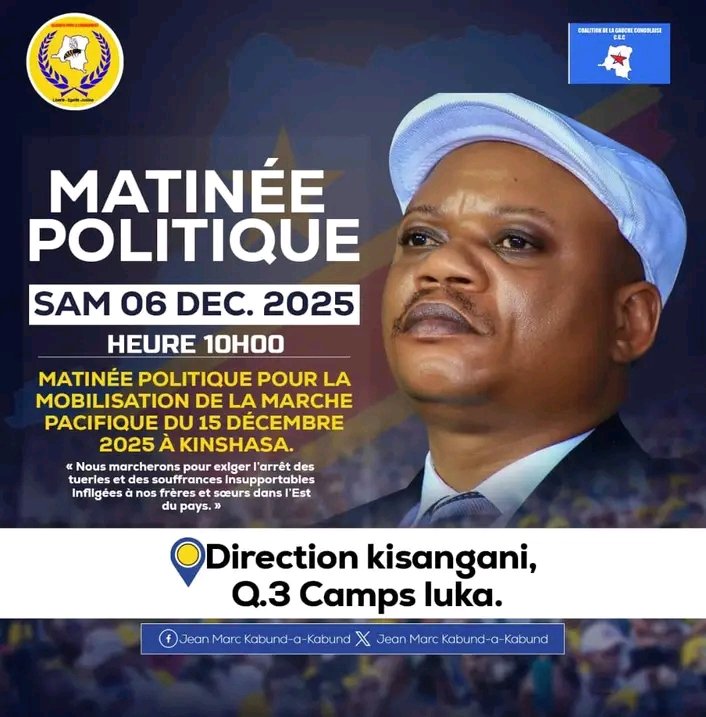 chatNoir_rdc's tweet photo. Ça y est. Le président du parti https://t.co/94ZK3XjMaG et de la coalition  C.G.C @kabund_jmkkrock démontrera sa force au Camp Luka. Peuple congolais et habitants de Camp Luka, ne manquez pas cet événement, nous vous en supplions.
Moi, le Chat Noir de la Rép, je serai présent. https://t.co/1sUIkGVgsL