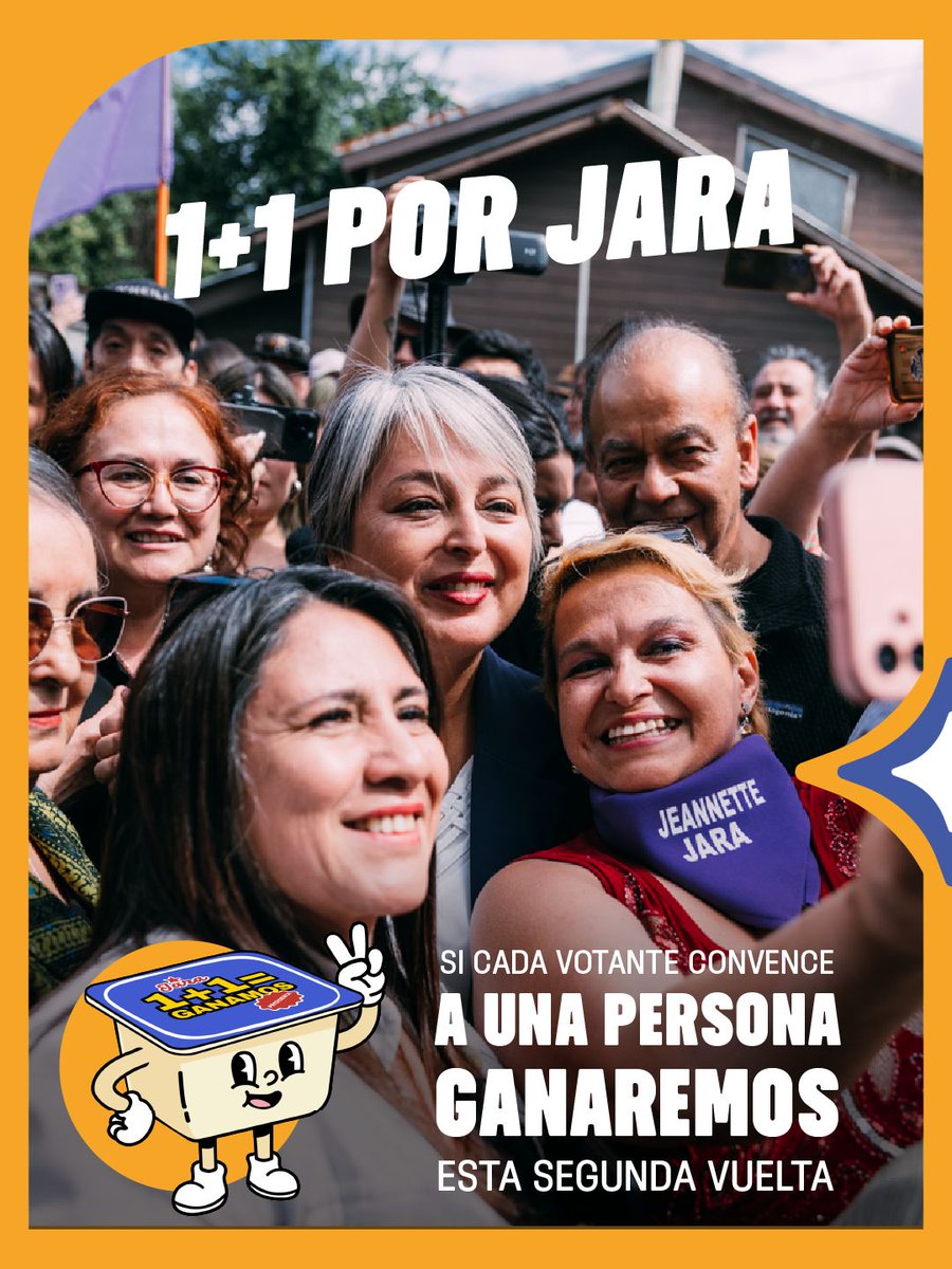💜Las mujeres podemos definir esta elección. Si cada una suma a alguien más, el 1️⃣➕1️⃣ abre camino a una presidenta que pone en el centro nuestro bienestar, nuestro trabajo y nuestras vidas🫂

#EstoyConJara #JaraPresidenta #Vota2 #EsJara